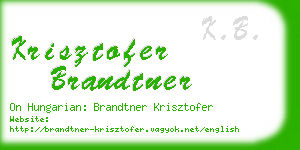 krisztofer brandtner business card